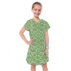 Abstract Pattern Geometric Backgrounds   Kids  Drop Waist Dress by Eskimos