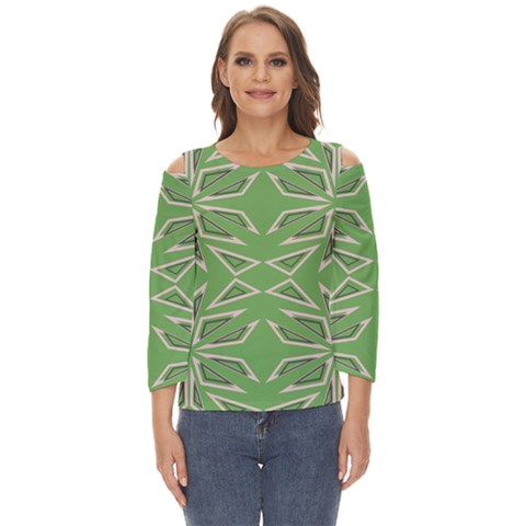 Abstract Pattern Geometric Backgrounds   Cut Out Wide Sleeve Top by Eskimos