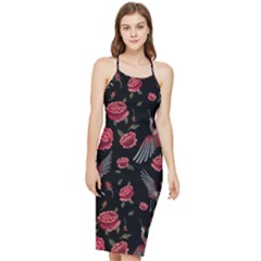 Cranes N Roses Bodycon Cross Back Summer Dress by HWDesign