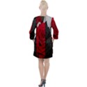 Roses Rouge Fleurs Open Neck Shift Dress View2