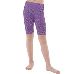 Abstract Pattern Geometric Backgrounds   Kids  Mid Length Swim Shorts by Eskimos