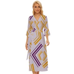 Abstract Geometric Design    Midsummer Wrap Dress by Eskimos