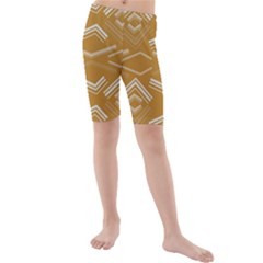 Abstract Geometric Design    Kids  Mid Length Swim Shorts by Eskimos