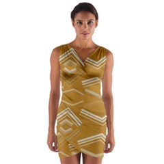 Abstract Geometric Design    Wrap Front Bodycon Dress by Eskimos