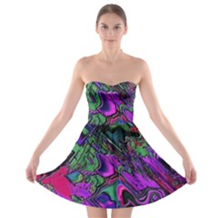 Neon Aquarium Strapless Bra Top Dress by MRNStudios