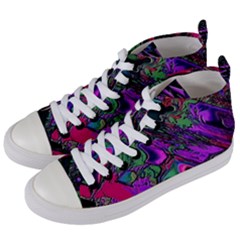 Neon Aquarium Women s Mid-top Canvas Sneakers by MRNStudios