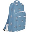 Cartoon Sketchy Helicopter Drawing Motif Pattern Double Compartment Backpack View2