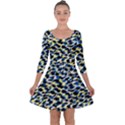 Digital Animal  Print Quarter Sleeve Skater Dress View1