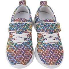 Colorful Flowers Kids  Velcro Strap Shoes by Sparkle