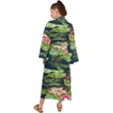 Flowers Pattern Maxi Kimono View2