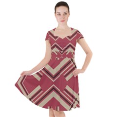 Abstract Pattern Geometric Backgrounds   Cap Sleeve Midi Dress by Eskimos