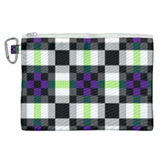 Agender Flag Plaid With Difference Canvas Cosmetic Bag (xl) by WetdryvacsLair