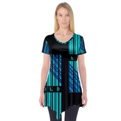 Folding For Science Short Sleeve Tunic  by WetdryvacsLair