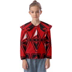 Abstract Pattern Geometric Backgrounds   Kids  Peter Pan Collar Blouse by Eskimos