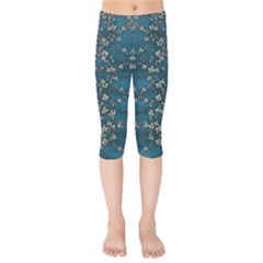 Waterlilies In The Calm Lake Of Beauty And Herbs Kids  Capri Leggings  by pepitasart