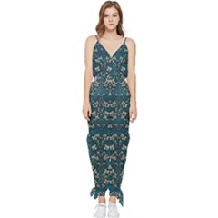 Waterlilies In The Calm Lake Of Beauty And Herbs Sleeveless Tie Ankle Chiffon Jumpsuit by pepitasart