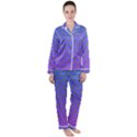 Hex Circle Points Vaporwave One Satin Long Sleeve Pajamas Set View1