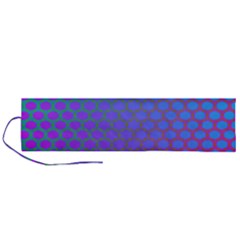 Hex Circle Points Vaporwave One Roll Up Canvas Pencil Holder (l) by WetdryvacsLair