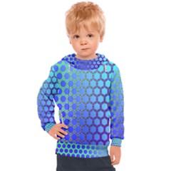 Hex Circle Points Vaporwave Three Kids  Hooded Pullover by WetdryvacsLair