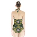 Folk flowers print Floral pattern Ethnic art Halter Swimsuit View2