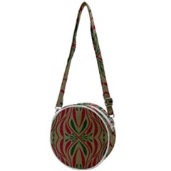 Folk Flowers Print Floral Pattern Ethnic Art Crossbody Circle Bag by Eskimos