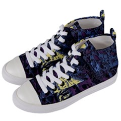 Glitch Witch Ii Women s Mid-top Canvas Sneakers by MRNStudios