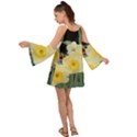 Daffodils in Bloom Kimono Sleeves Boho Dress View2