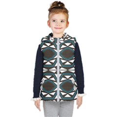 Abstract Pattern Geometric Backgrounds Kids  Hooded Puffer Vest by Eskimos