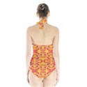 Folk flowers print Floral pattern Ethnic art Halter Swimsuit View2