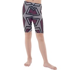 Abstract Pattern Geometric Backgrounds Kids  Mid Length Swim Shorts by Eskimos