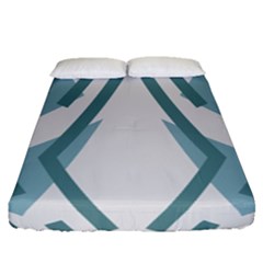 Abstract Pattern Geometric Backgrounds Fitted Sheet (queen Size) by Eskimos