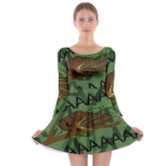 Cicada Long Sleeve Skater Dress by steampunkbabygirl