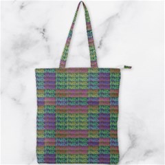 Paris Words Motif Colorful Pattern Double Zip Up Tote Bag by dflcprintsclothing