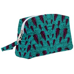 Leaves On Adorable Peaceful Captivating Shimmering Colors Wristlet Pouch Bag (large) by pepitasart