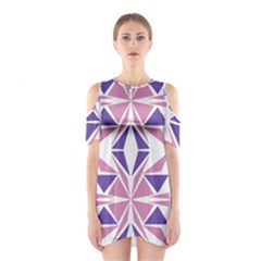 Abstract Pattern Geometric Backgrounds  Shoulder Cutout One Piece Dress by Eskimos