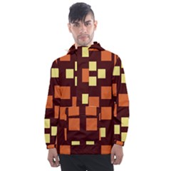 Abstract Pattern Geometric Backgrounds  Men s Front Pocket Pullover Windbreaker by Eskimos