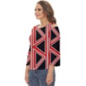 Abstract pattern geometric backgrounds  Cut Out Wide Sleeve Top View2