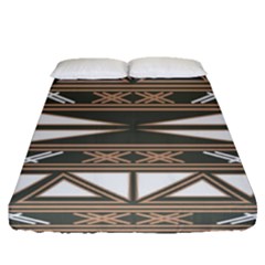 Abstract Pattern Geometric Backgrounds  Fitted Sheet (queen Size) by Eskimos