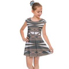 Abstract Pattern Geometric Backgrounds  Kids  Cap Sleeve Dress by Eskimos