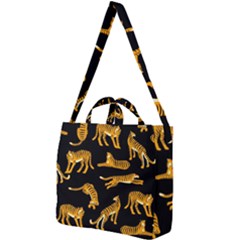 Seamless-exotic-pattern-with-tigers Square Shoulder Tote Bag by Jancukart