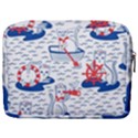 Nautical Cats Seamless Pattern Make Up Pouch (Large) View2