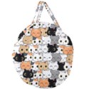 Cute-cat-kitten-cartoon-doodle-seamless-pattern Giant Round Zipper Tote View2