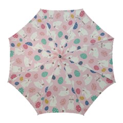 Cute Bunnies Easter Eggs Seamless Pattern Golf Umbrellas by Jancukart