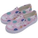 Cute Bunnies Easter Eggs Seamless Pattern Kids  Canvas Slip Ons View2