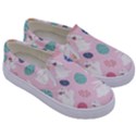 Cute Bunnies Easter Eggs Seamless Pattern Kids  Canvas Slip Ons View3