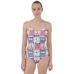 Cute Seamless Pattern With Cats Sweetheart Tankini Set by Jancukart