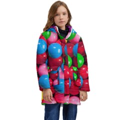 Bubble Gum Kid s Hooded Longline Puffer Jacket by artworkshop