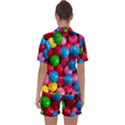 Bubble Gum Satin Short Sleeve Pajamas Set View2