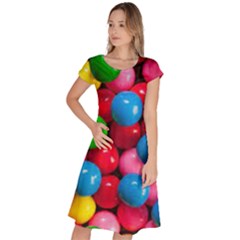 Bubble Gum Classic Short Sleeve Dress by artworkshop