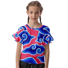 Batik Megamendung Kids  Cut Out Flutter Sleeves by artworkshop